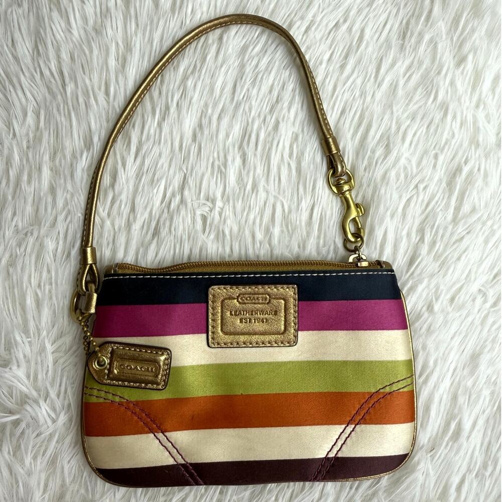 y2k COACH Legacy Multicolor Wristlet